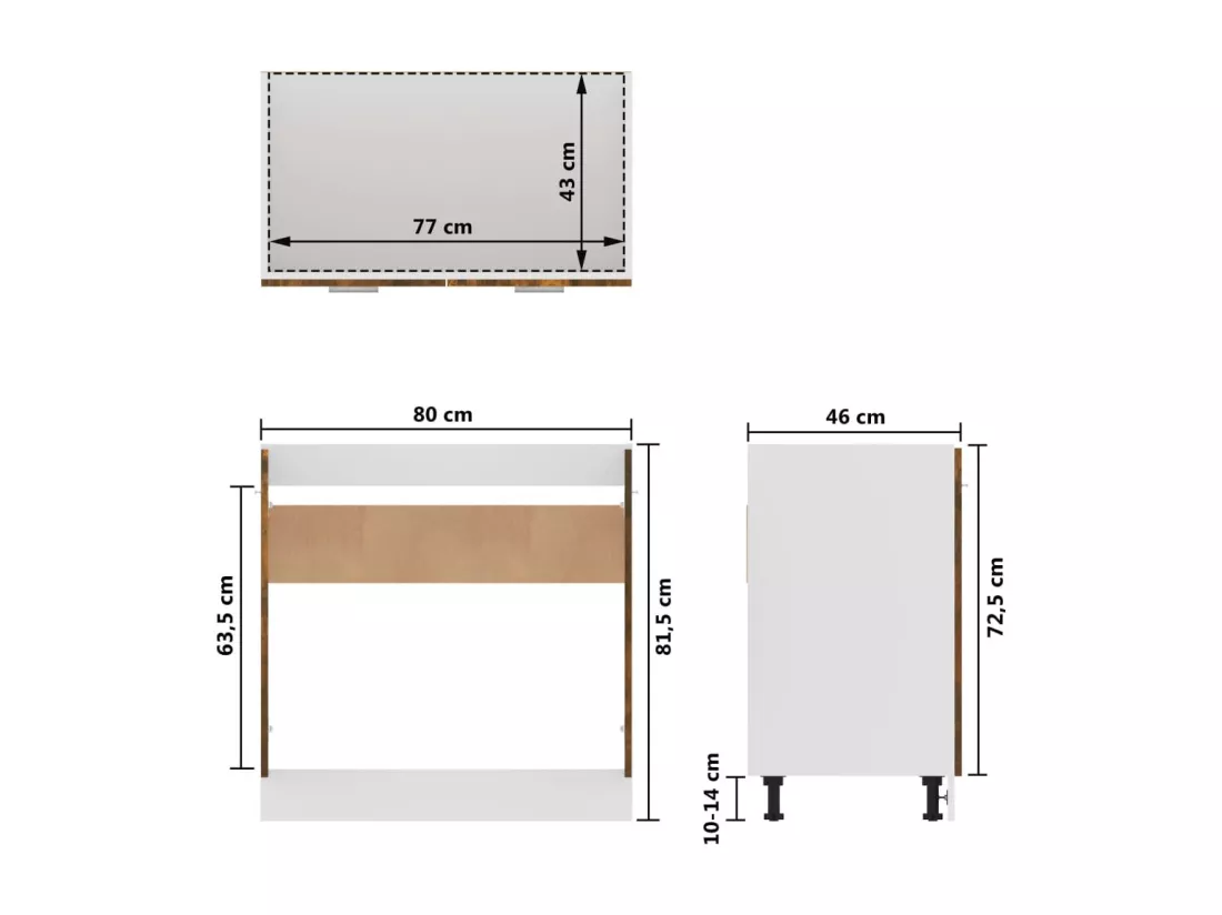 Armoire de plancher d'évier 