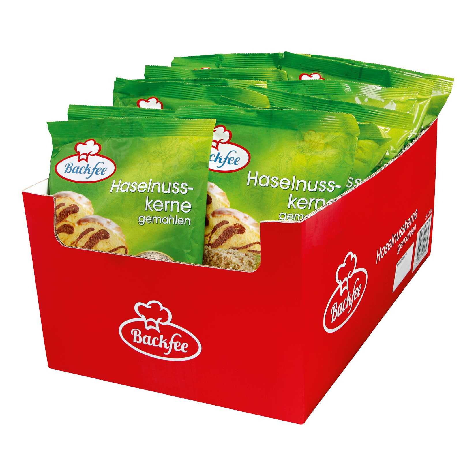 Backfee Haselnüsse gemahlen 200 g, 25er Pack