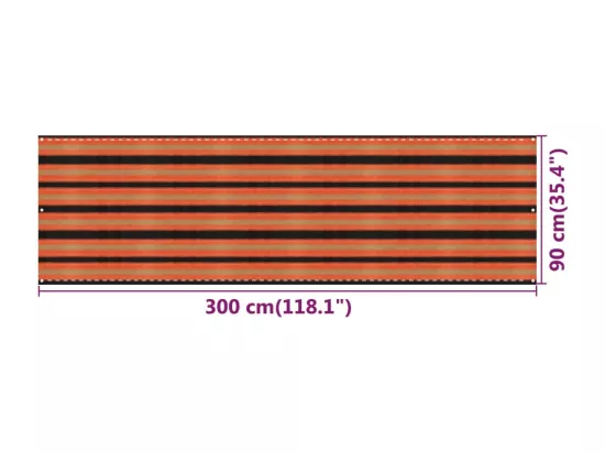 Écran de balcon Multicolore 90x300 cm PEHD