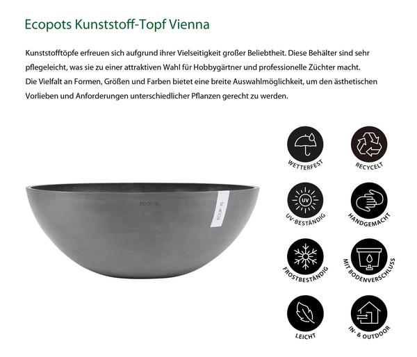 Ecopots Kunststoff-Topf Vienna, oval
