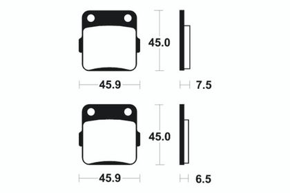 Plaquettes de freins Tecnium MX/Quad métal fritté - MO62