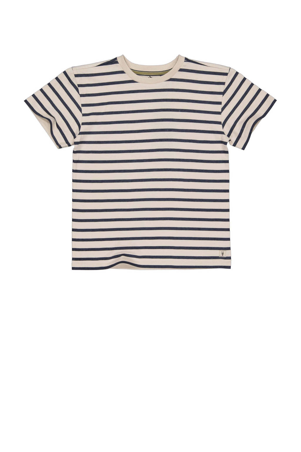 LEVV gestreept T-shirt KAREL donkerblauw/beige