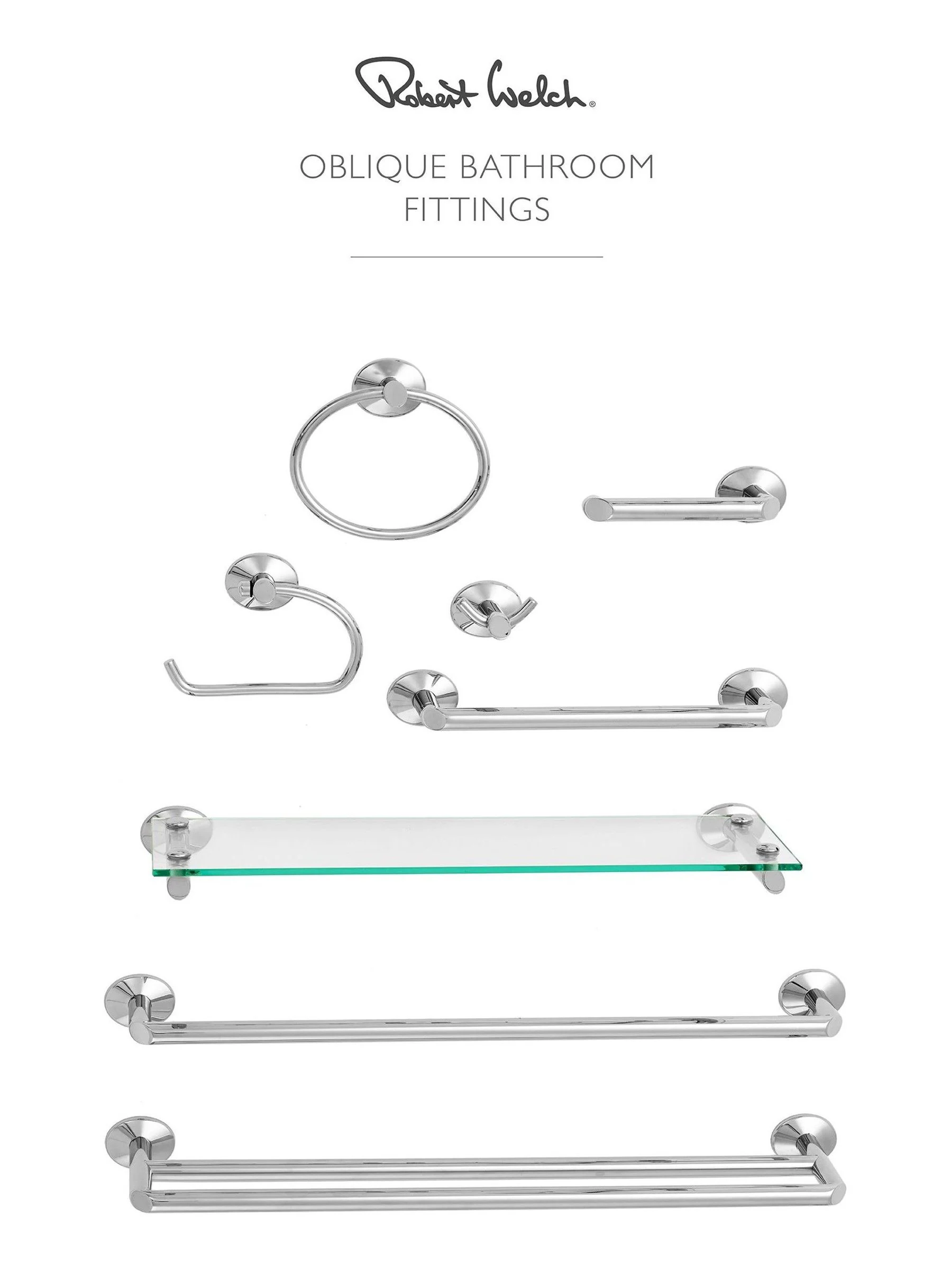 Robert Welch Oblique wandtoiletrolhouder