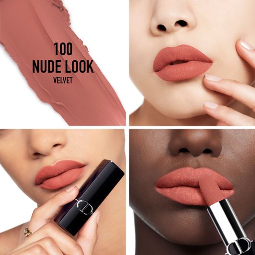 Dior Rouge Dior New Velvet Lipstick, 100 Nude Look