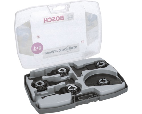 Bosch Starlock houten messenset 7-delig.