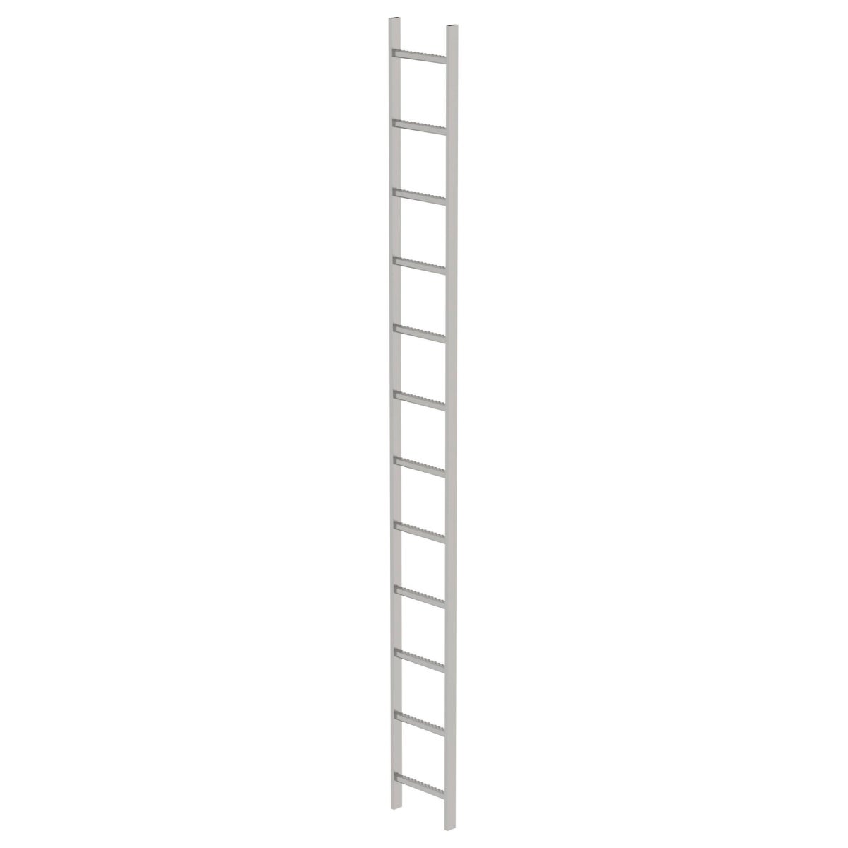MUNK roestvrijstalen schachtladder, 300 mm breed, 12 sporten, 3,36 m lang