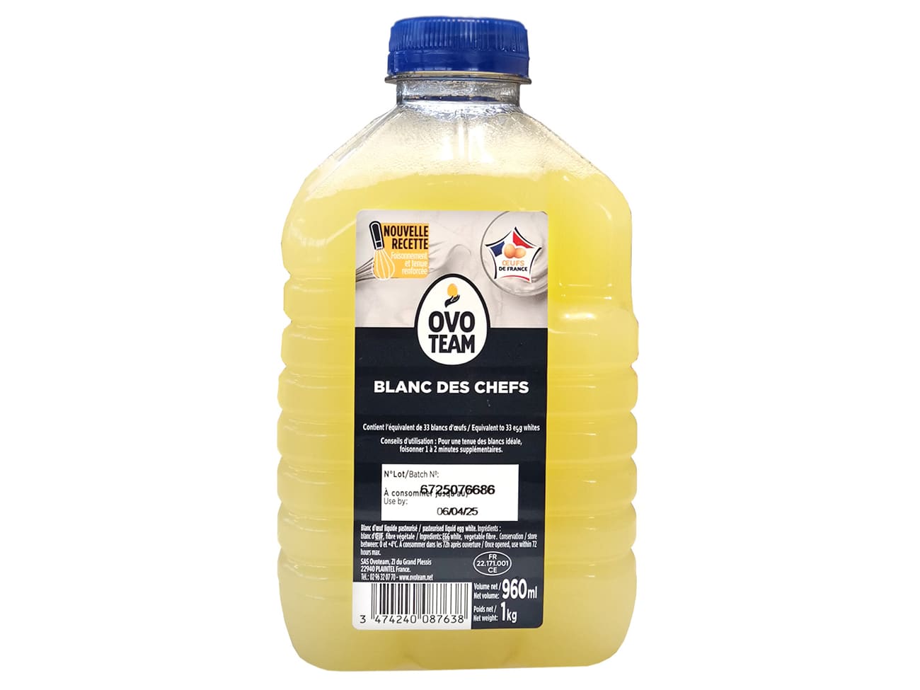 Blanc d'œuf liquide pasteurisé - 1 kg