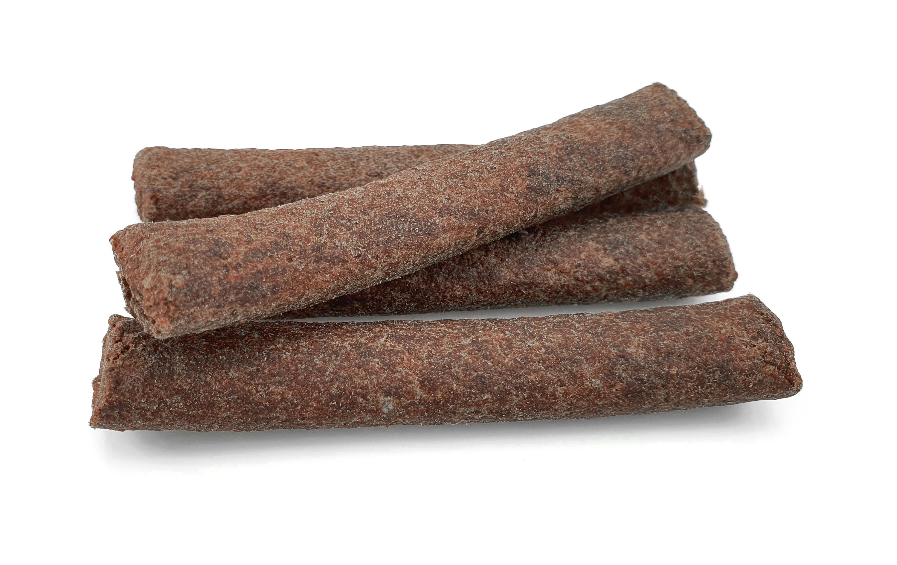 Kaustange 10 cm Sticks Strauss, 5 StückErgänzungsfuttermittel für Hunde