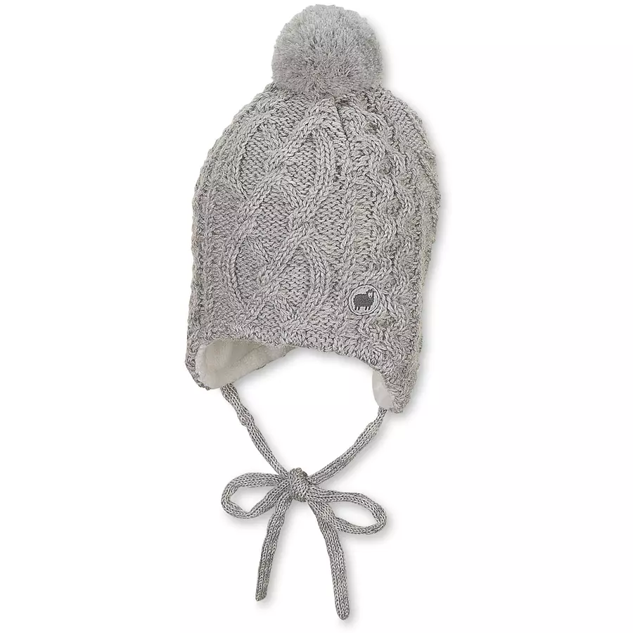 Sterntaler Strickmütze silber melange