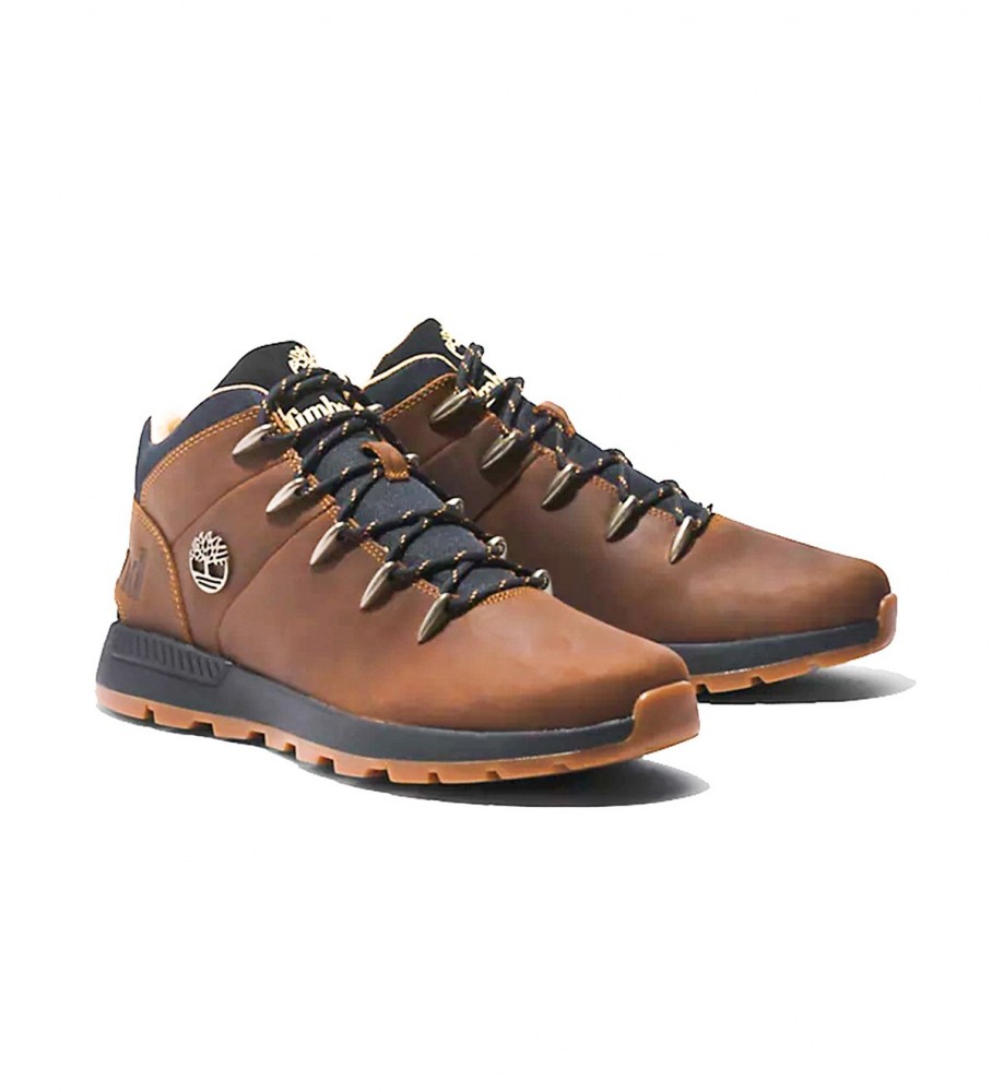 Botas Timberland Sprint Trekker Mid Cathay Spice em couro marrom