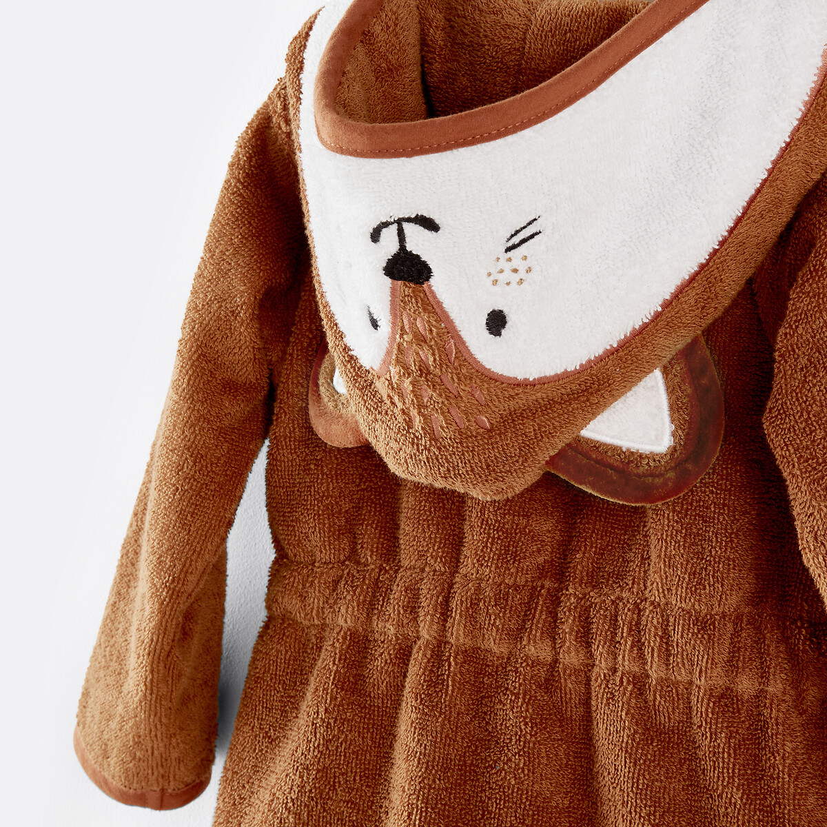LA REDOUTE INTERIEURS<br>Roupão de banho infantil com capuz em sarja de algodão orgânico