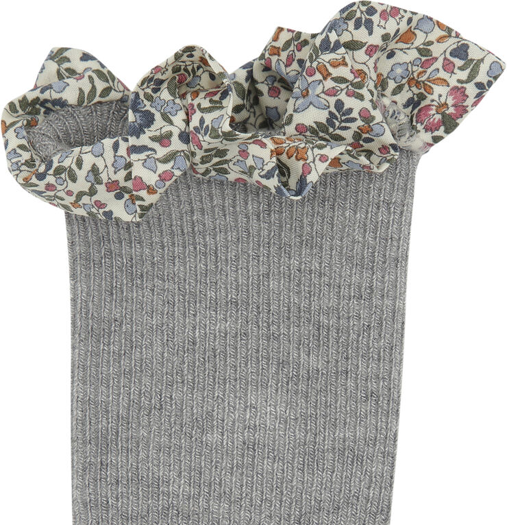 GoBabyGo Non-slip socks - Bamboo / Liberty Grey melange / ka
