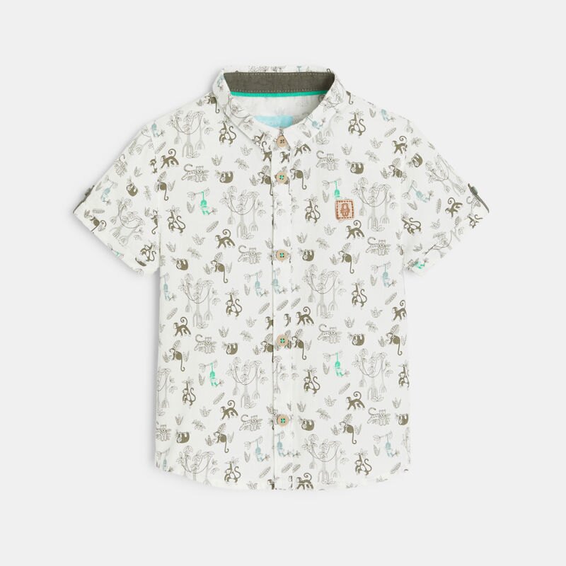 Chemise dinosaures verte bébé garçon Vert