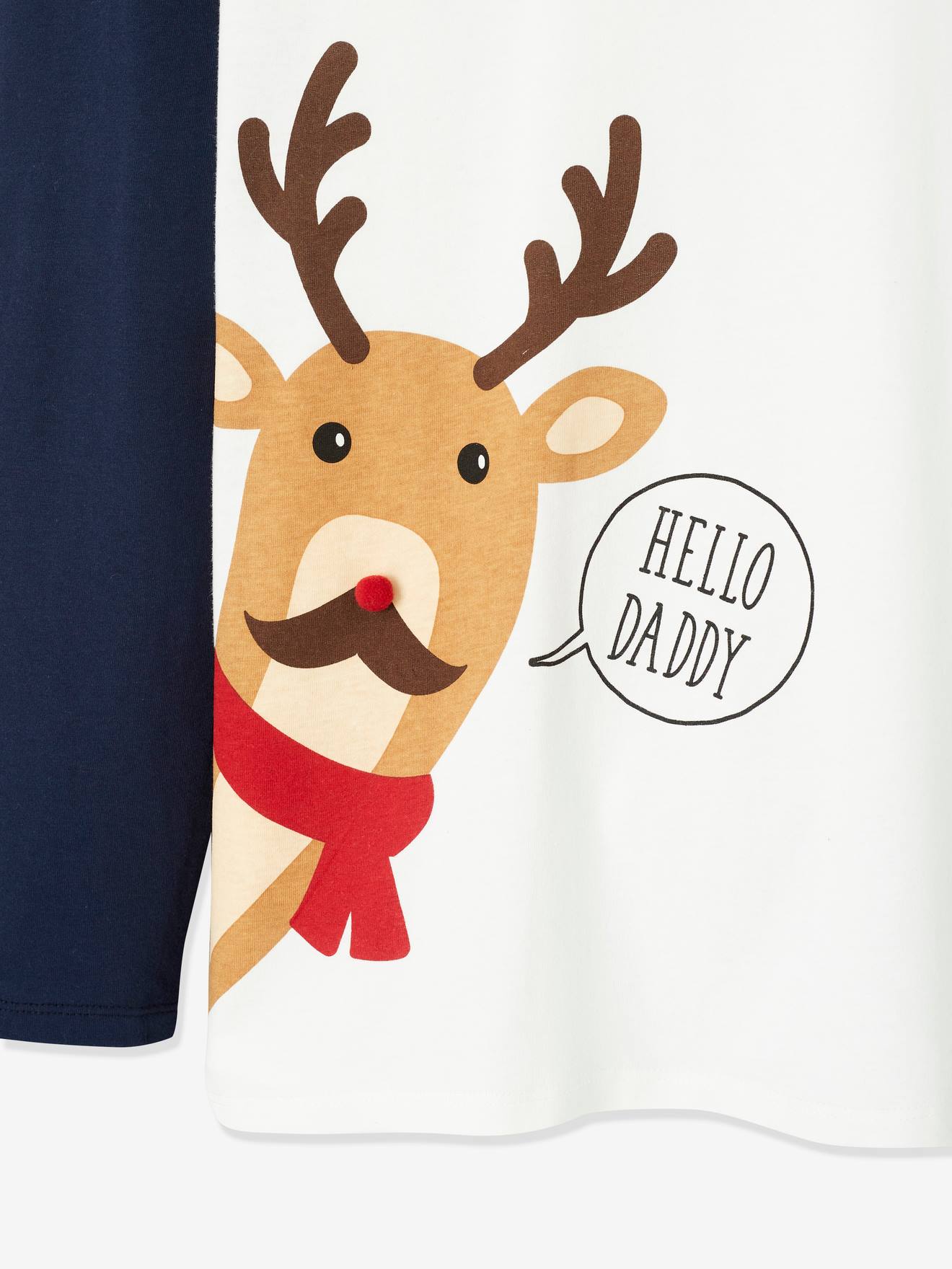 Coleção especial de pijamas natalinos masculinos, pijamas lisos bege claro para toda a família com estampas.