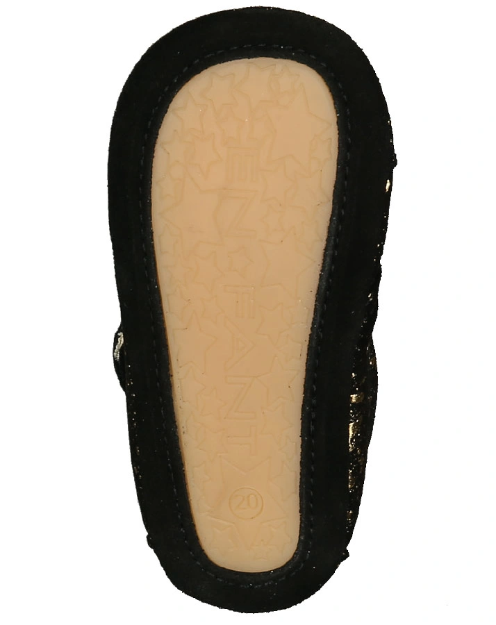 Klett-Hausschuhe BLACK GLITTER in schwarz