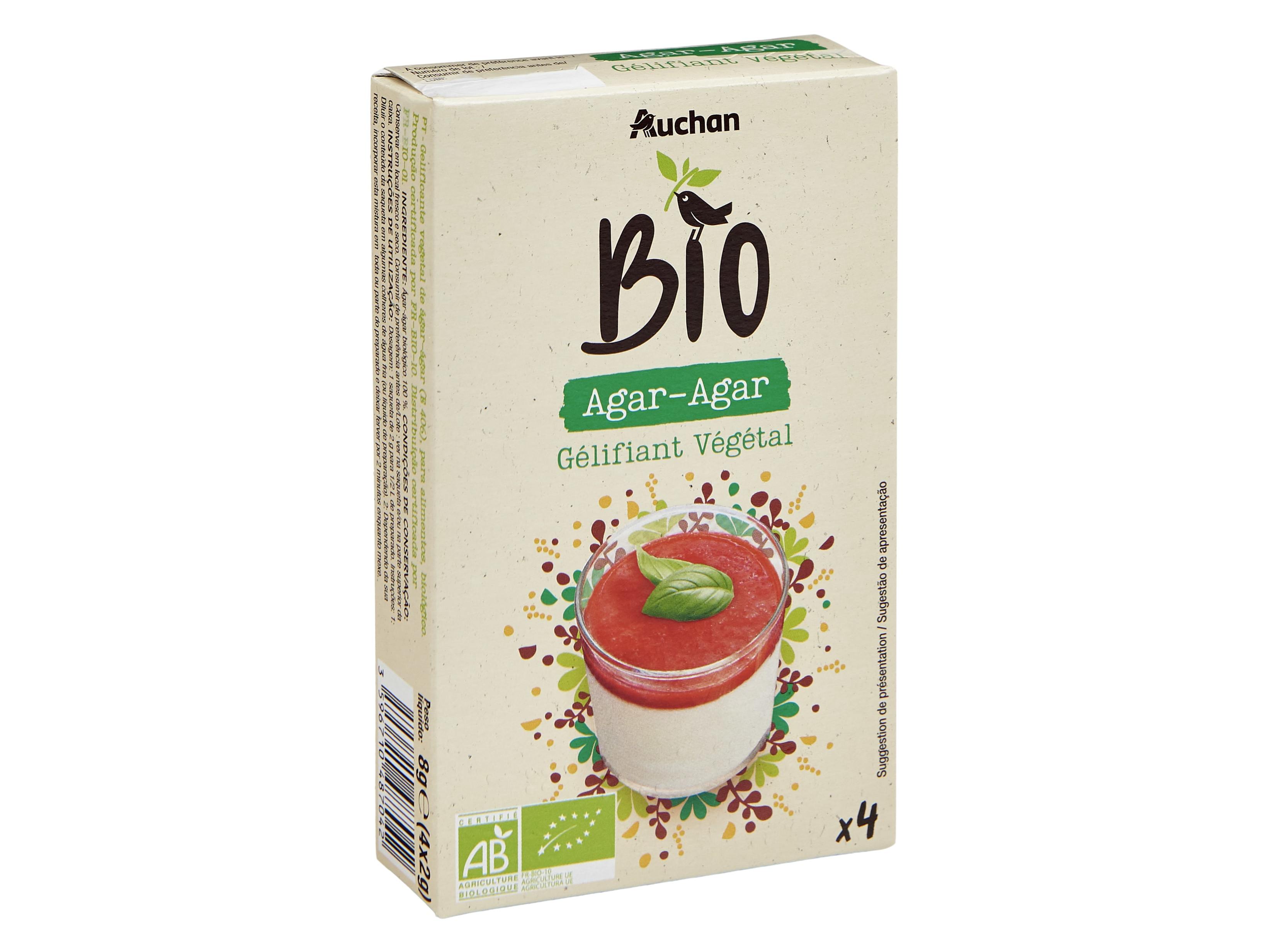 GELIFICANTE VEGETAL AUCHAN BIO AGAR-AGAR 8G
