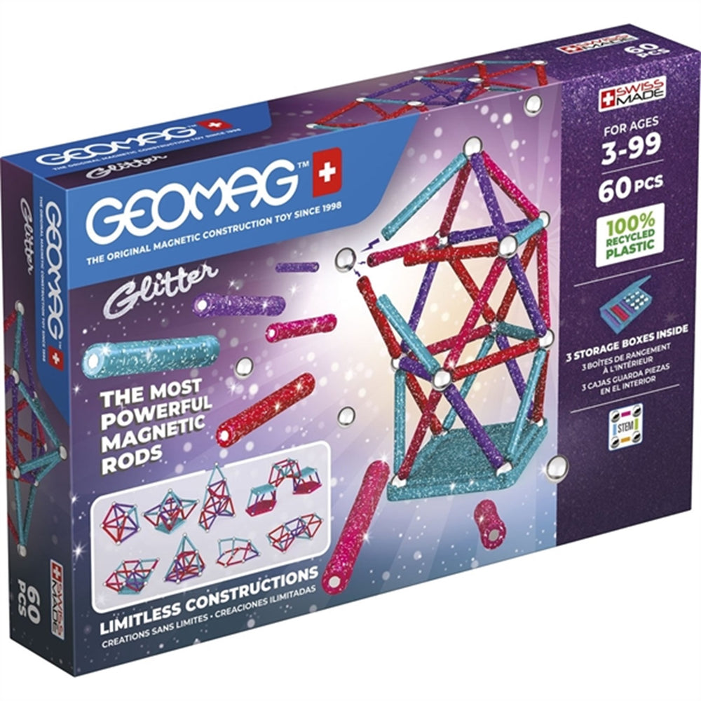 Køb Geomag Glitter Recycled 60 stk