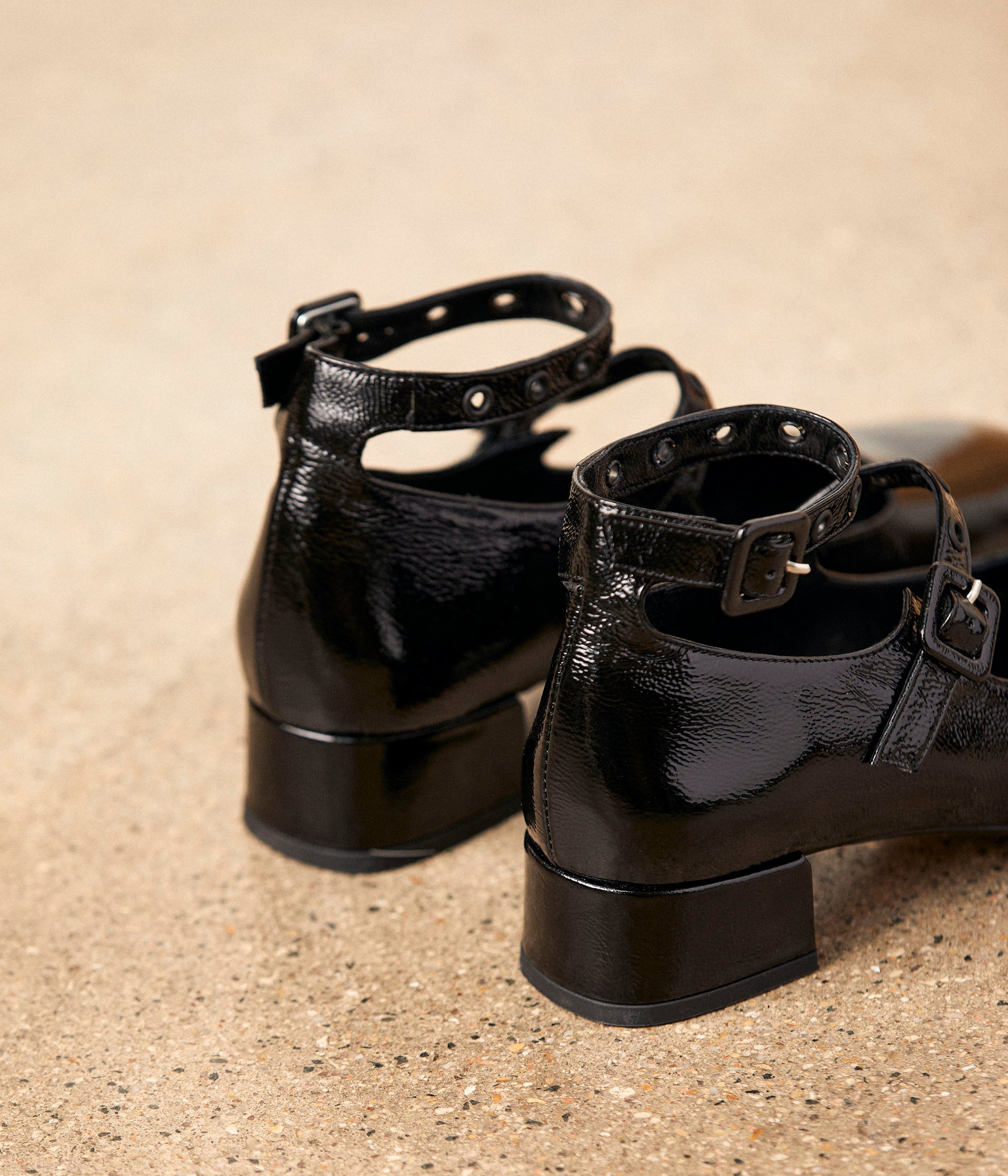 Babies vernies noires Aurea