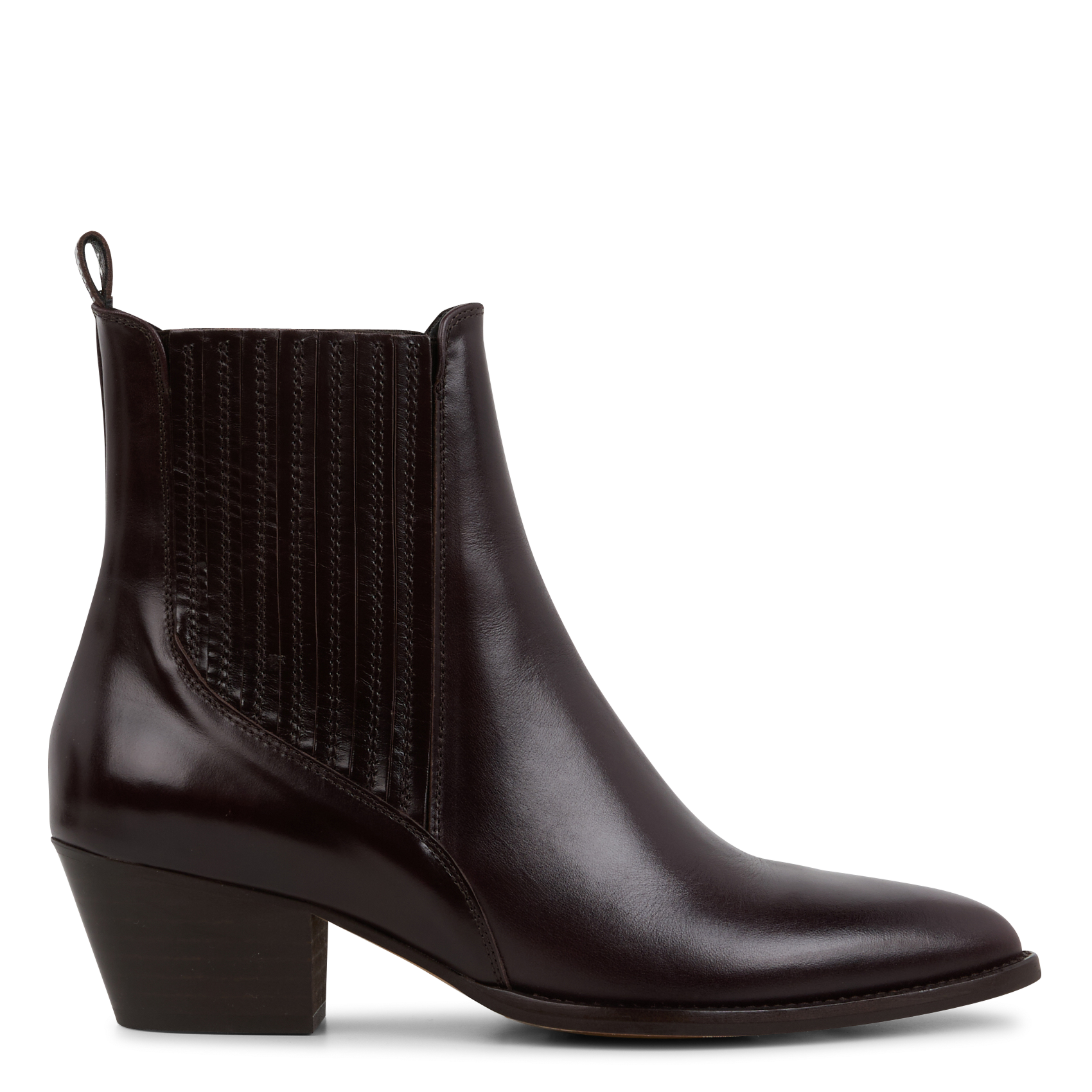 BAILEY - Bottines santiags en cuir lisse | Marron