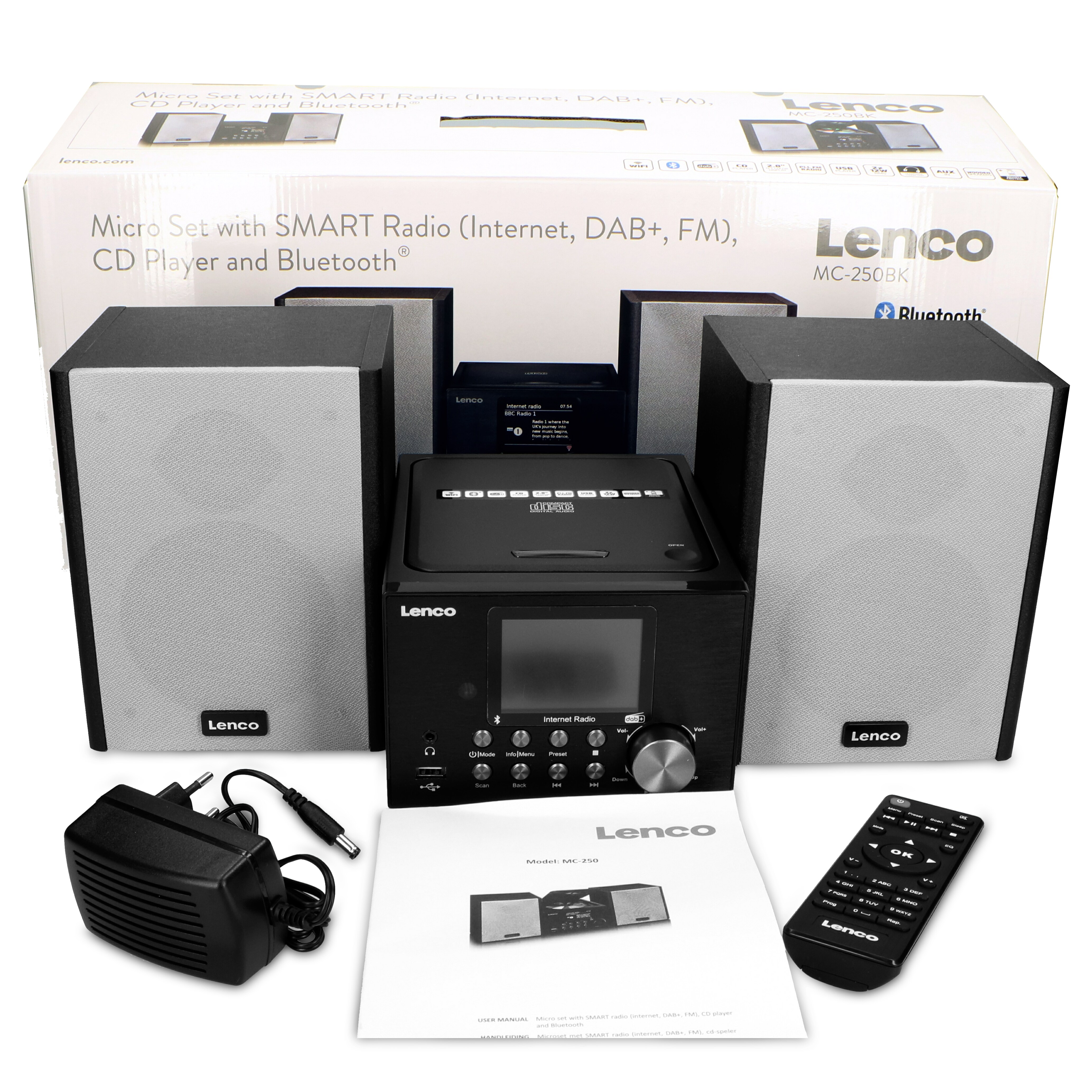 Lenco MC-250BK - Micro-Set mit Smart Radio