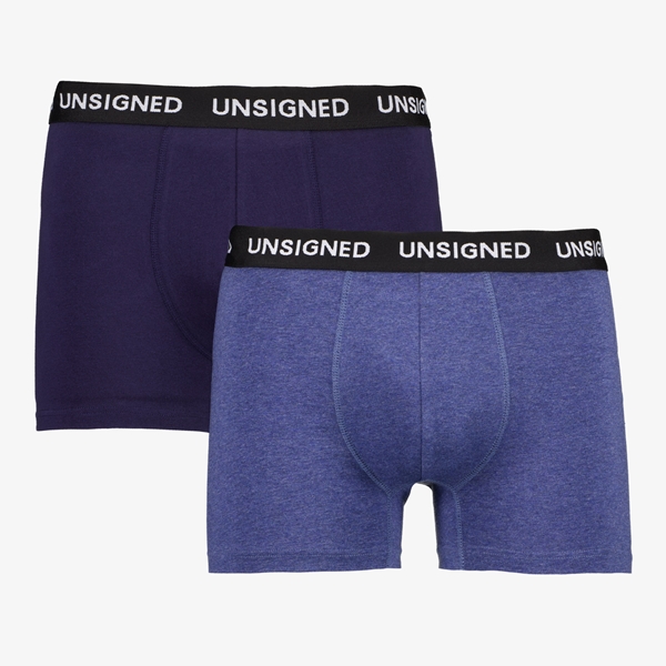 Unsigned heren boxershorts 2-pack blauw
