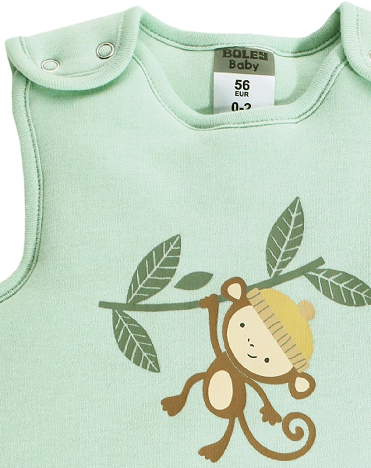 Schlafsack LITTLE MONKEY ärmellos in mintgrün