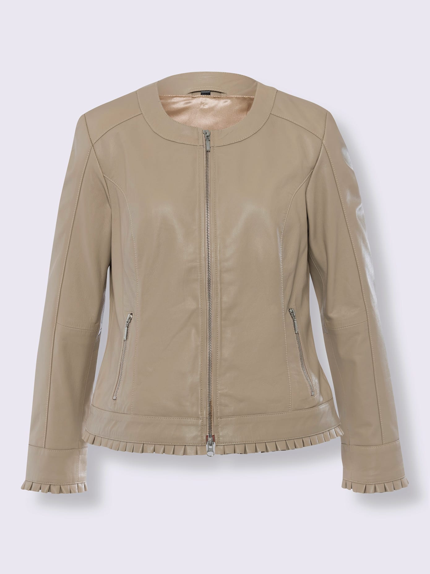 Veste en cuir pur cuir d'agneau nappa
