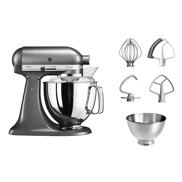 Robot pâtissier Artisan tête inclinable 4,8 L 300 W gris étain 5KSM175