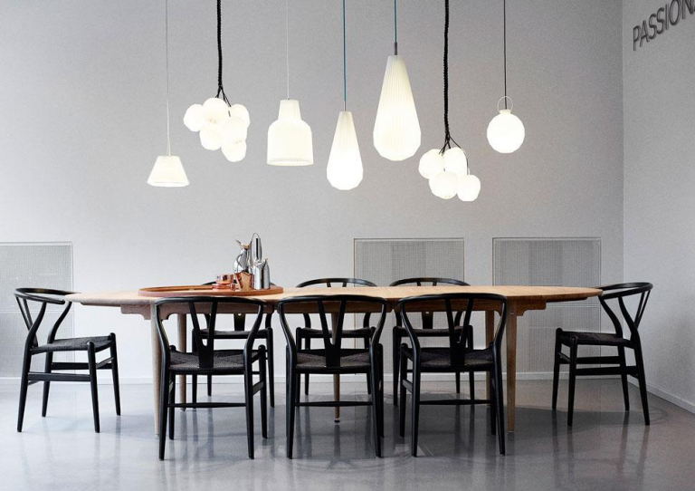 Carl Hansen & Son CH24 Wishbone stoel Black Paper Cord gezeept essen