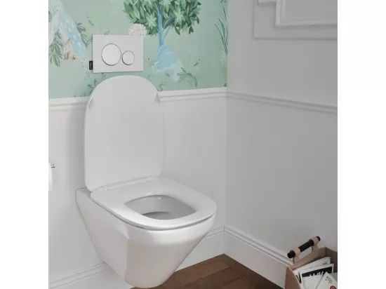 WC suspendu sans bride JACOB DELAFON Modern Life + abattant extra-plat