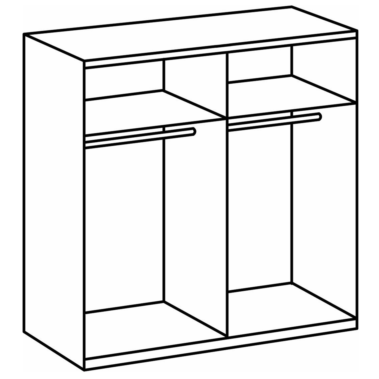 Drehtürenschrank - alpinweiß - 180 cm