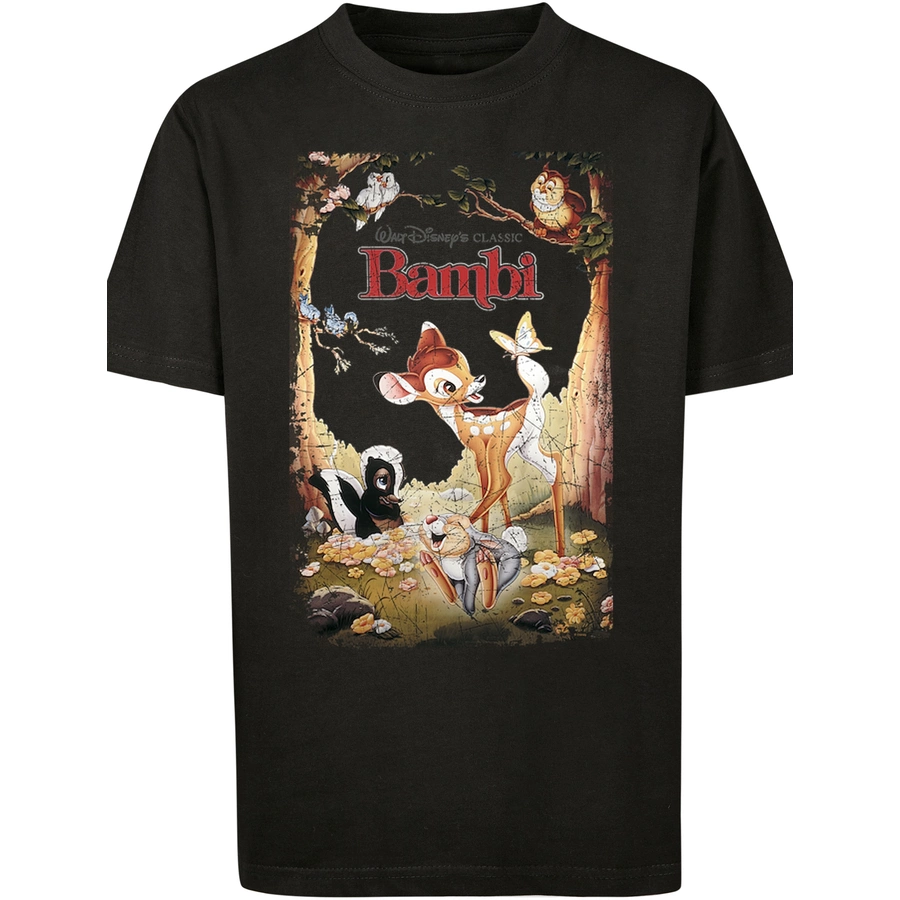 F4NT4STIC T-Shirt  Bambi Retro Poster schwarz