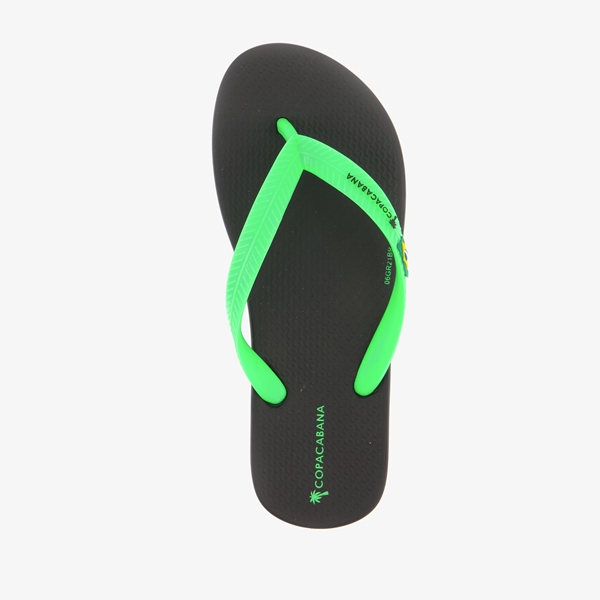 Copacabana vegan kinder teenslippers zwart