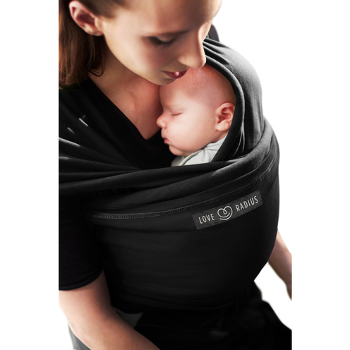 Echarpe de portage l'Originale noir/noir - LOVE RADIUS