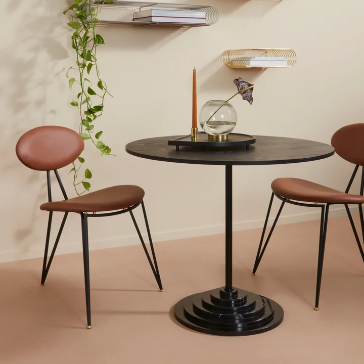 AYTM - Semper Dining Chair, schwarz / java braun