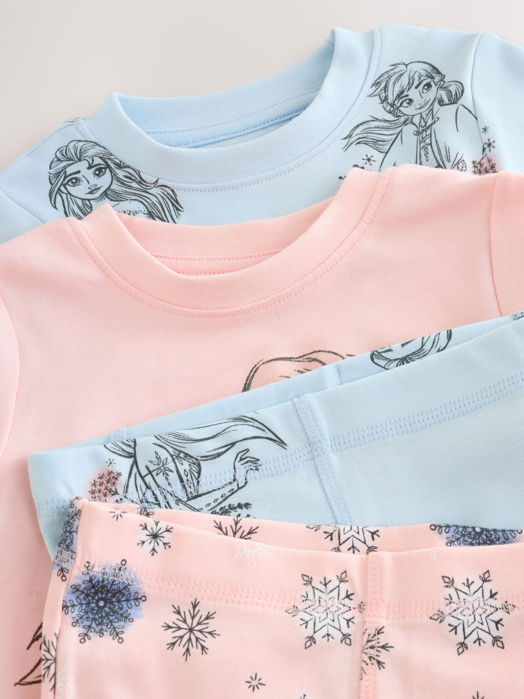 Roze/blauw - Verpakking van 2 Disney Frozen knusse pyjama's (9mnd -10jr)
