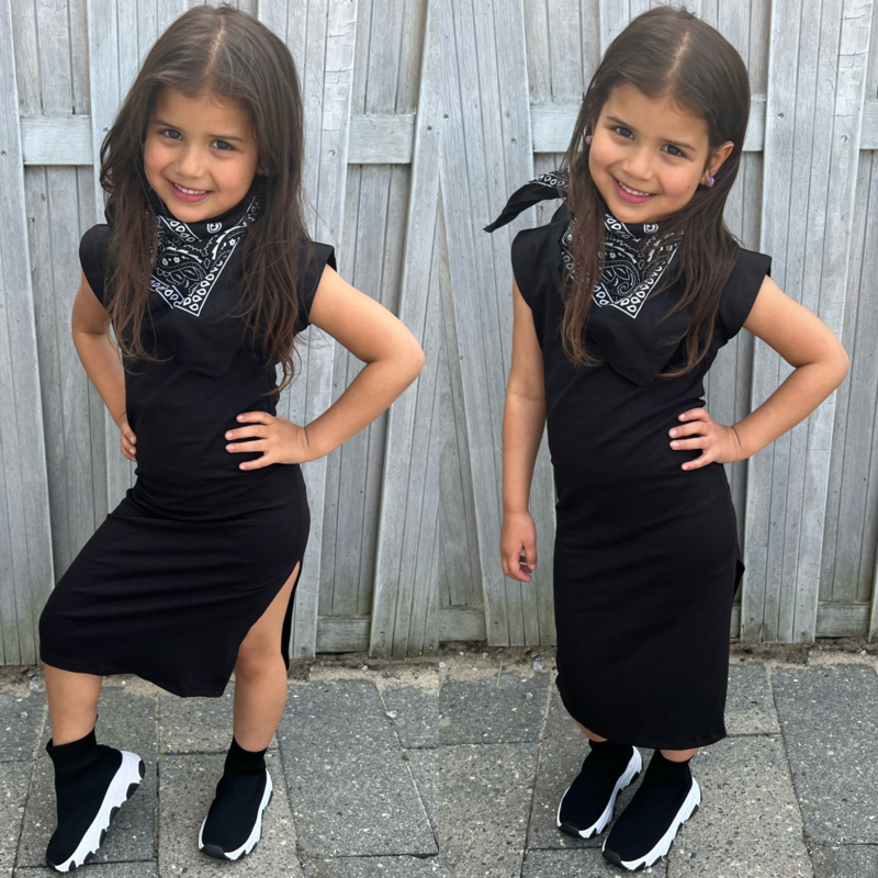 Bandana dress - zwart