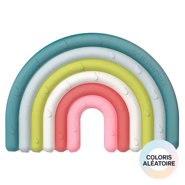 Anel de dentição de silicone Suavinex Estágio 1 Arco-íris