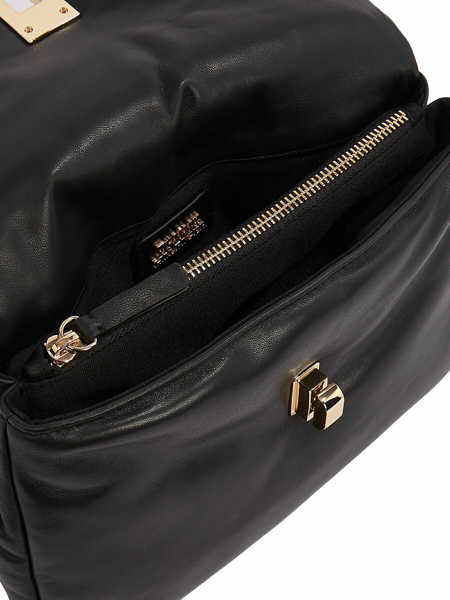 TOMMY HILFIGER<br>Bolsa com alças e tira de ombro em couro macio