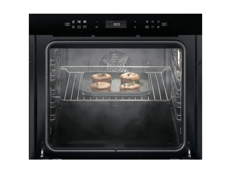 Whirlpool W Collection W6 OS4 4S2 H BL - Ovn - med dampfunktion - til indbygning - niche - bredde: 56 cm - dybde: 55 cm - højde: 58.3 cm - med selv-rengøring - Klasse A  - sort