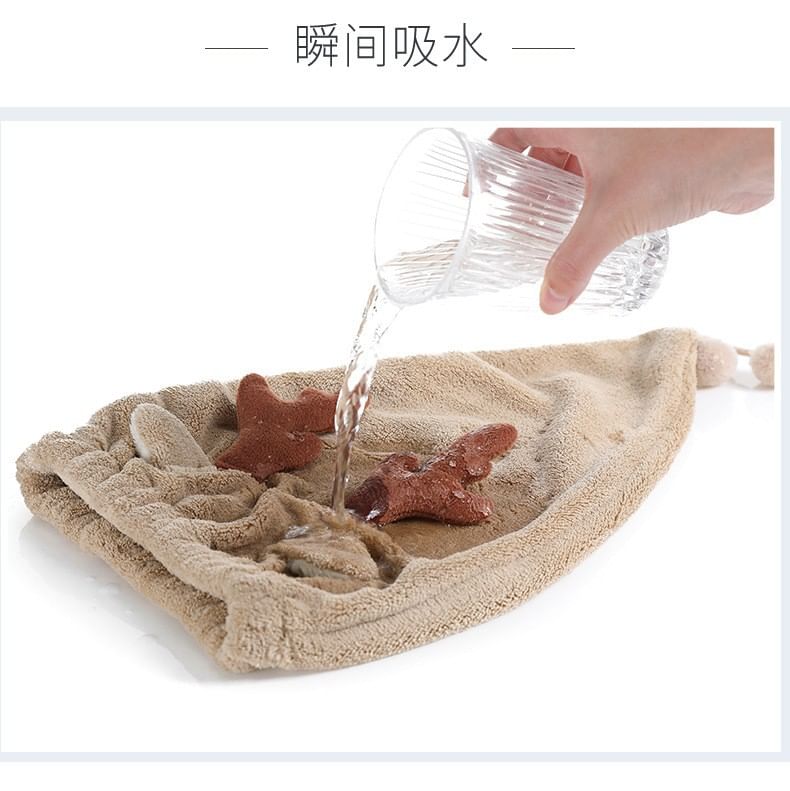 Home Simply - Deer Coral Fleece Snel Droog Haarhanddoek (Verschillende Ontwerpen)