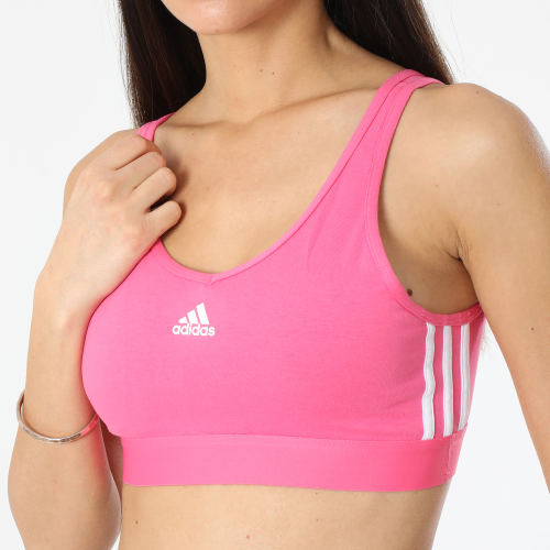 Brassière Femme A Bandes 3 Stripes IC4430 Rose