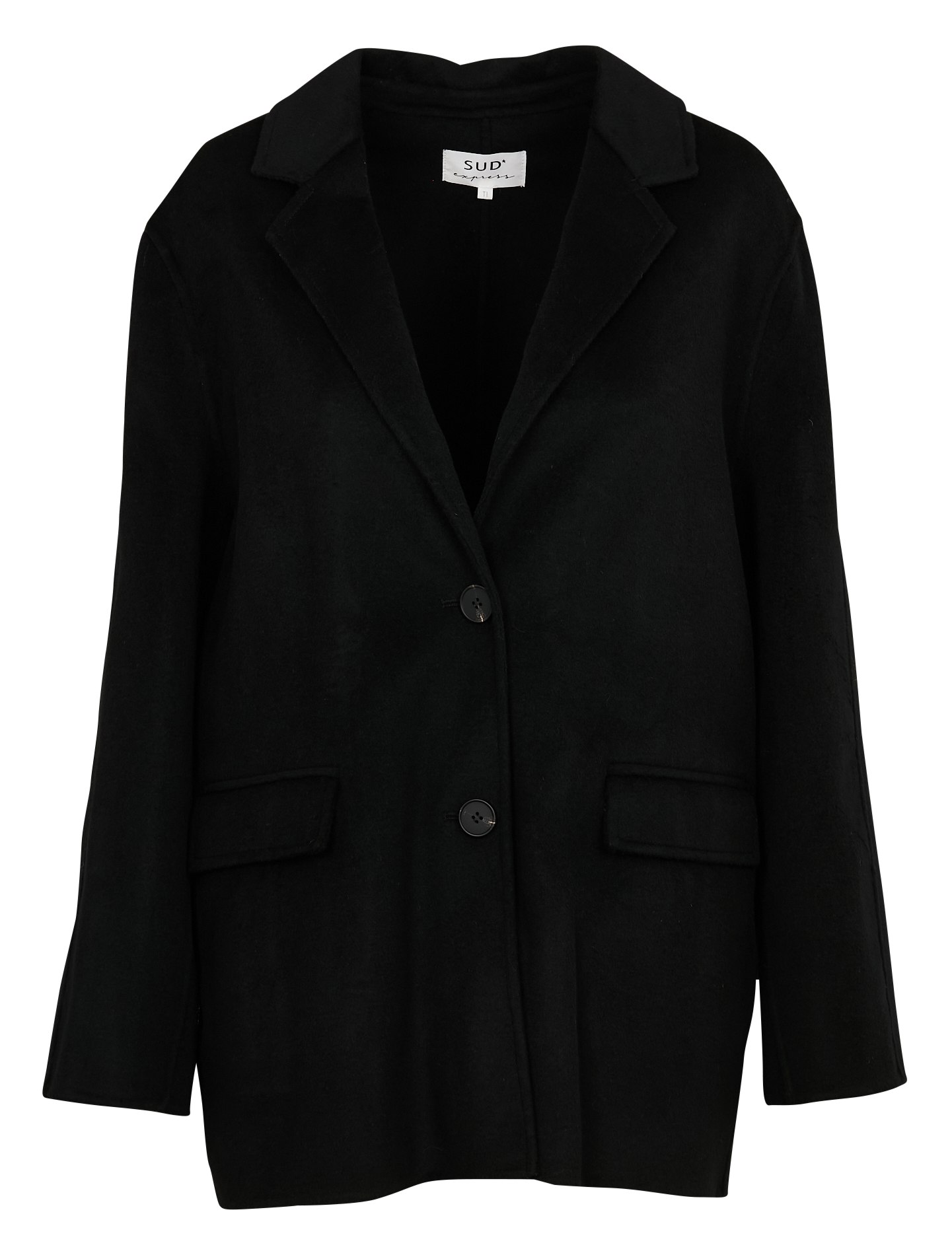 VEZKAL - Veste col tailleur en laine mélangée | Noir