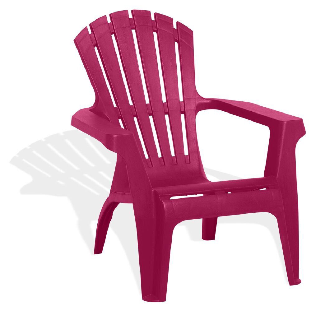 Fauteuil de jardin Relax plastique rose 86x75xH86cm