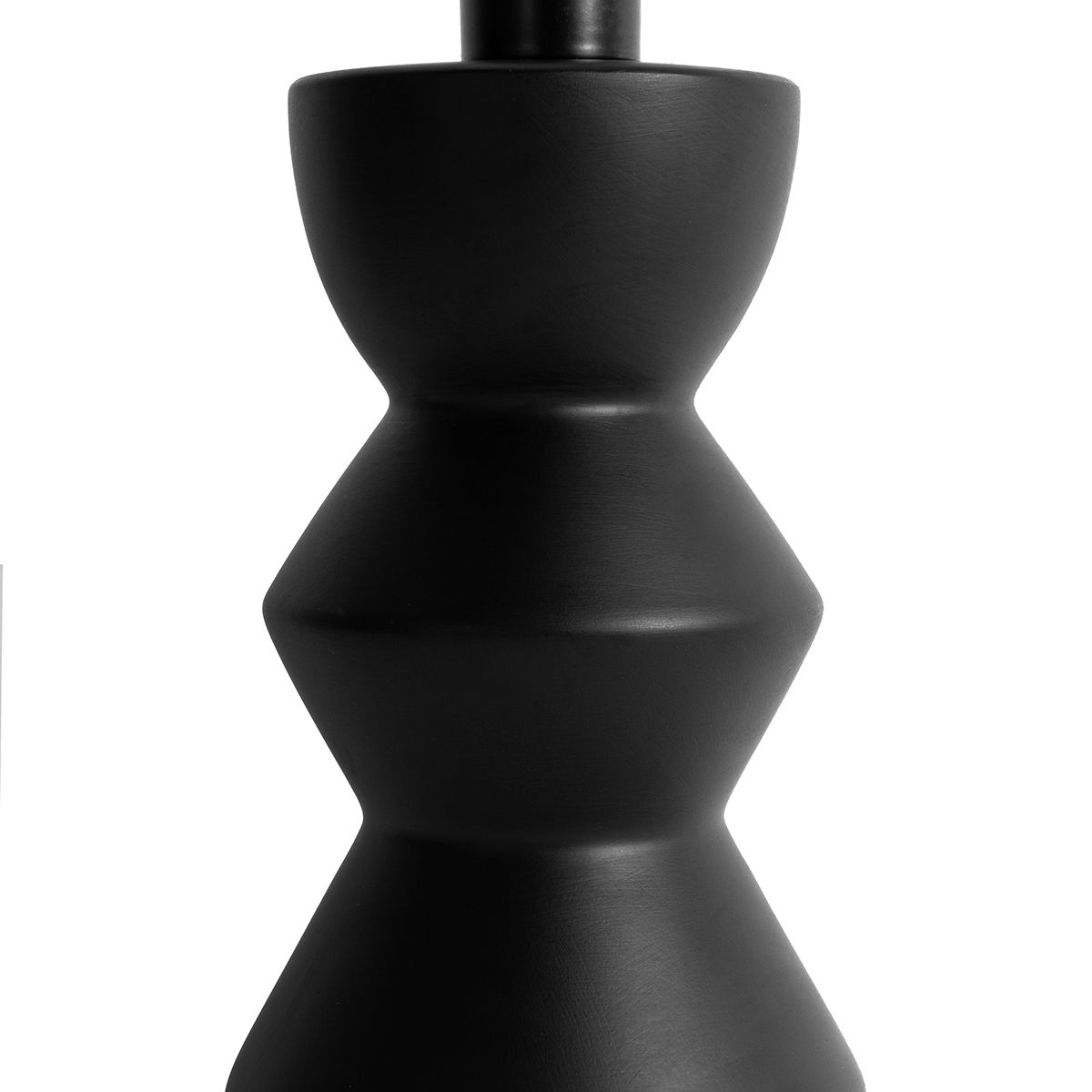 Design tafellamp zwart keramiek 16 cm zonder kap - Alisia