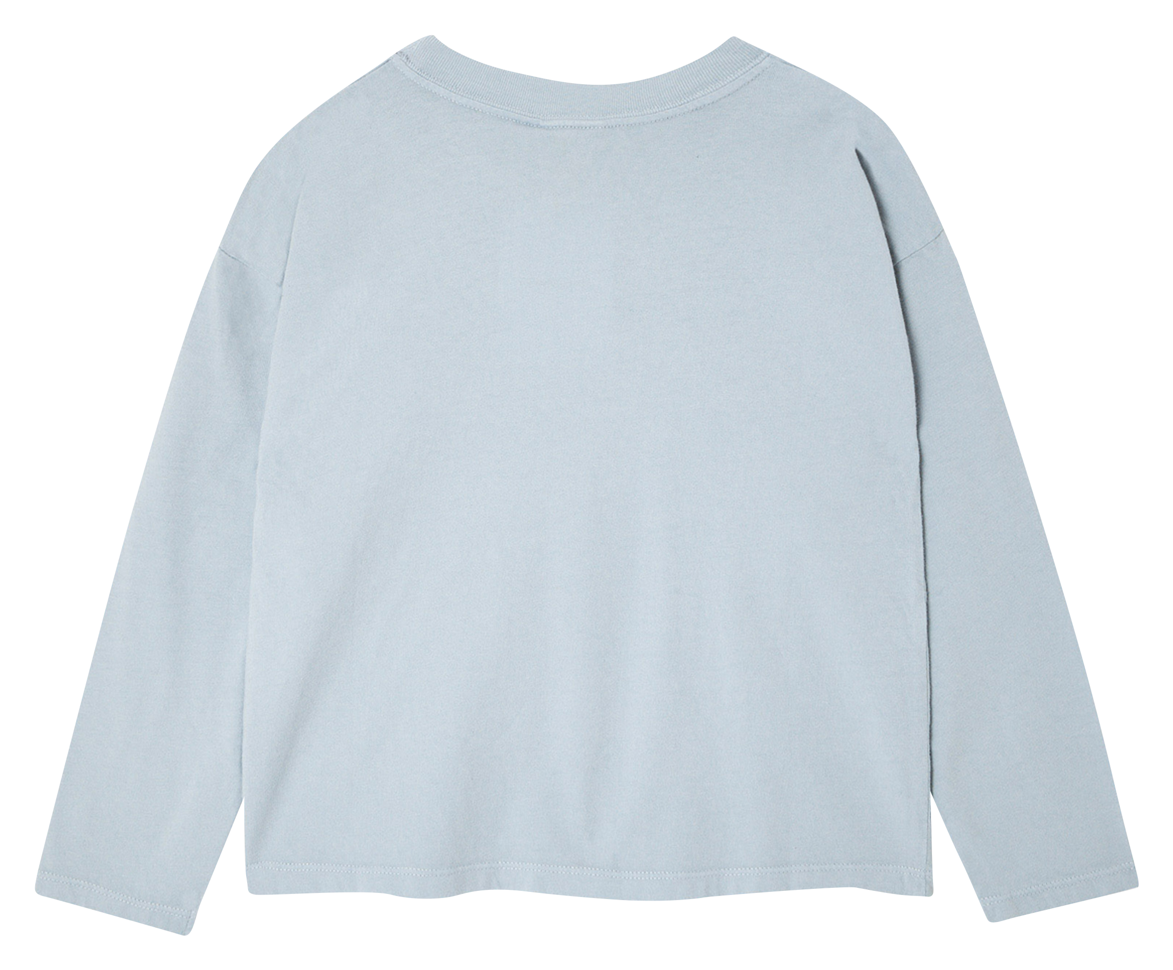 Tee-shirt col rond imprimé en coton bio| Bleu