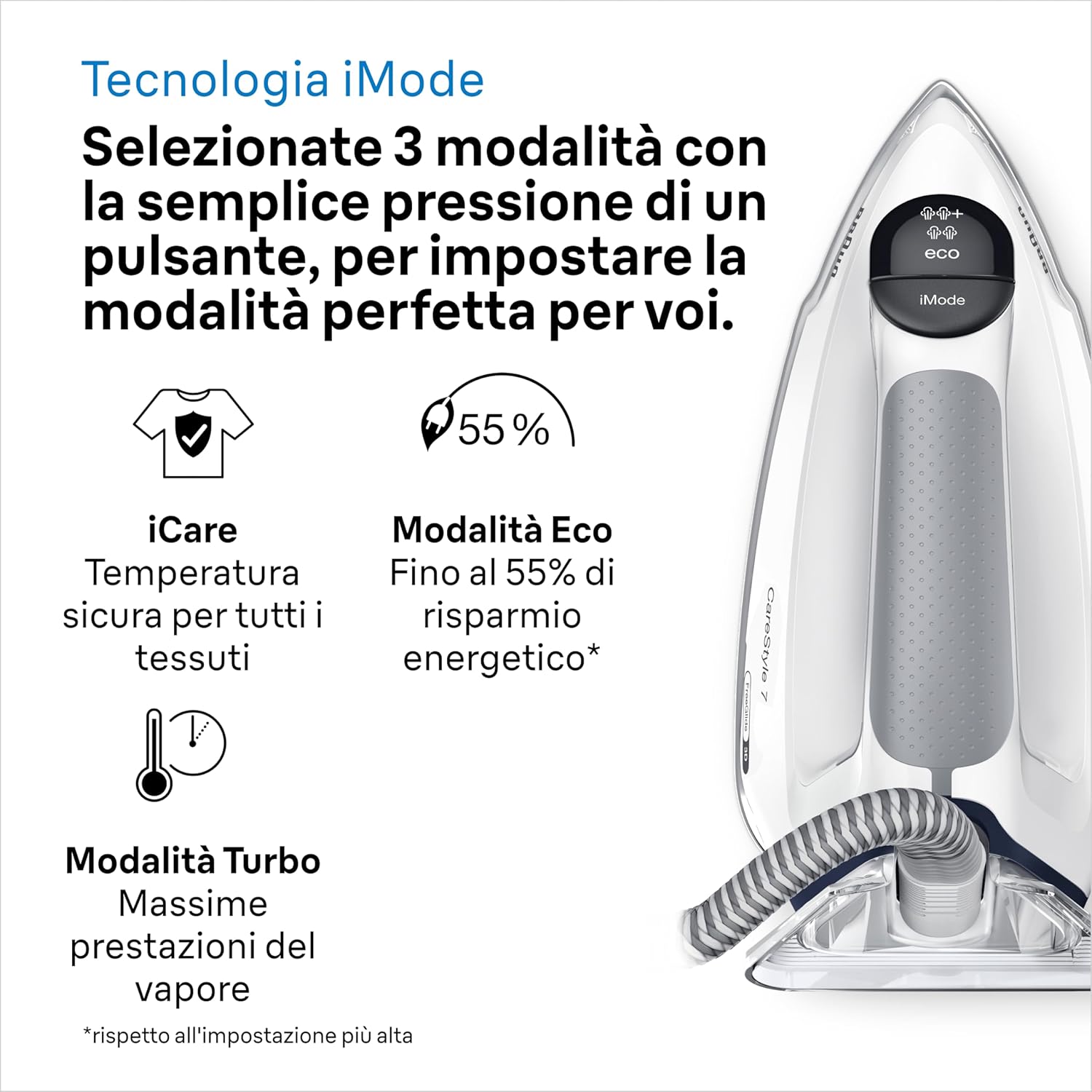 Braun CareStyle 7 IS7262GY, Bügelstation mit professionellem Dampfgenerator, FreeGlide 3D, iMode und iCare, vertikales Bügeln, Ultimate FastClean, herausnehmbarer Behälter 2 l, 2700 W, Violett