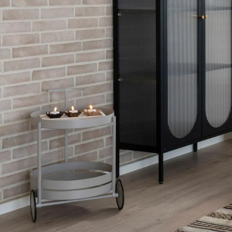 Hioshop Beja barwagen 2 planken grijs