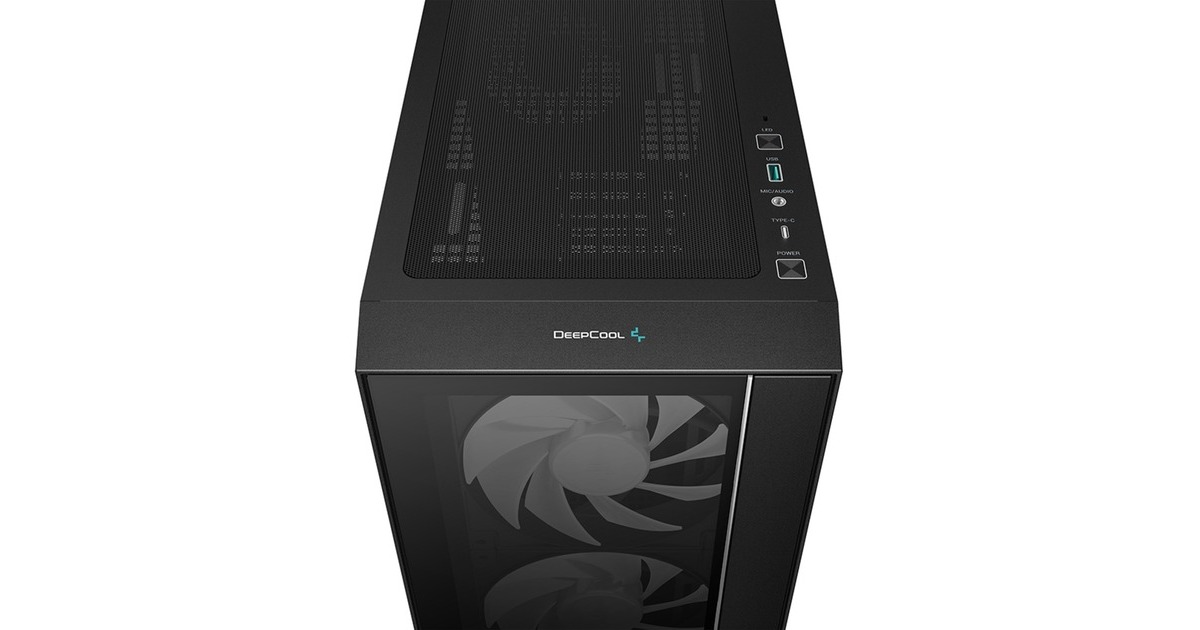DeepCoolMATREXX 55 V4 C midi tower behuizing  (Zwart | 1x USB-A | 1x USB-C | RGB | Window)