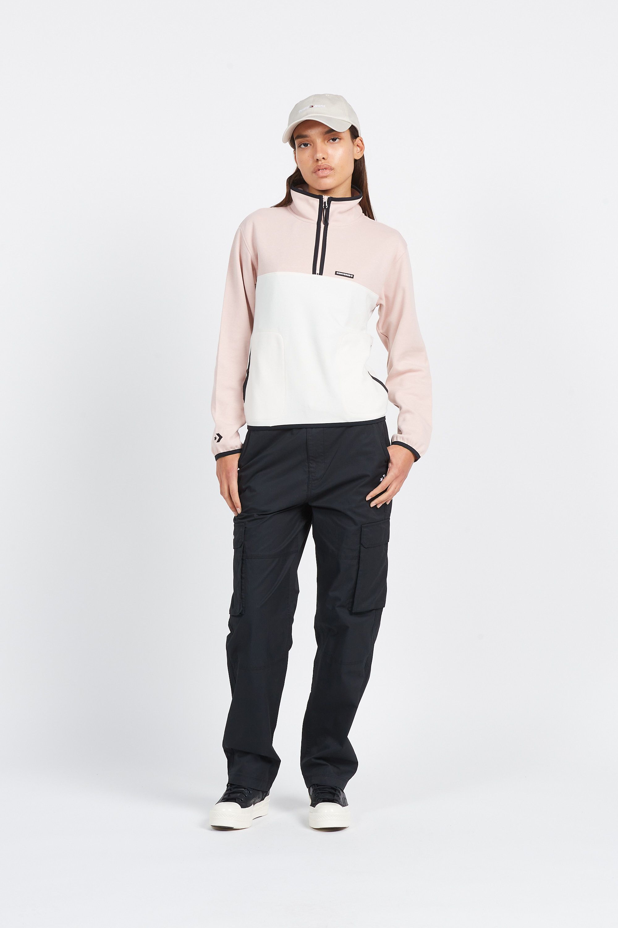 CONVERSE Sweatshirt zippé POPOVER 1/2 Z Rose